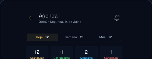 Agenda pessoal no TRIAD Pro Barber